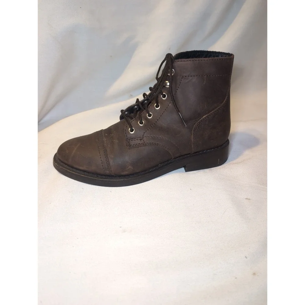 Thursday Captain Everyday Lace Up Boots Mens 7.5 Brown Leather